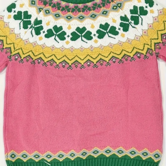 Pink Fair Isle sweater women’s US size S - Picture 2 of 14